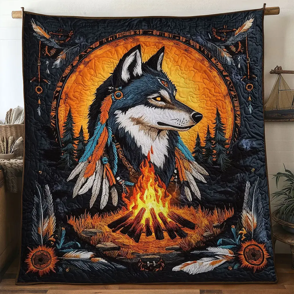 Guardian Wolf Quilt Premium Quilt Blanket to Enhance Bedroom Comfort