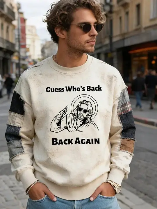 Guess Whos Back Jesus Sweatshirt Funny Easter Religious Humor Apparel Best Gift For Christian Fans Guess Whos Back Jesus Sweatshirt Funny Easter Religious Humor Apparel Best Gift For Christian Fans - Image 1