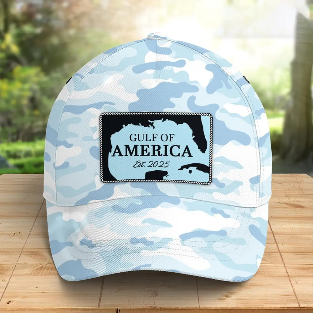 Gulf Of America Est 2025 Camo Hat Trump 45-47 Hat Unique Father'sDay Gifts