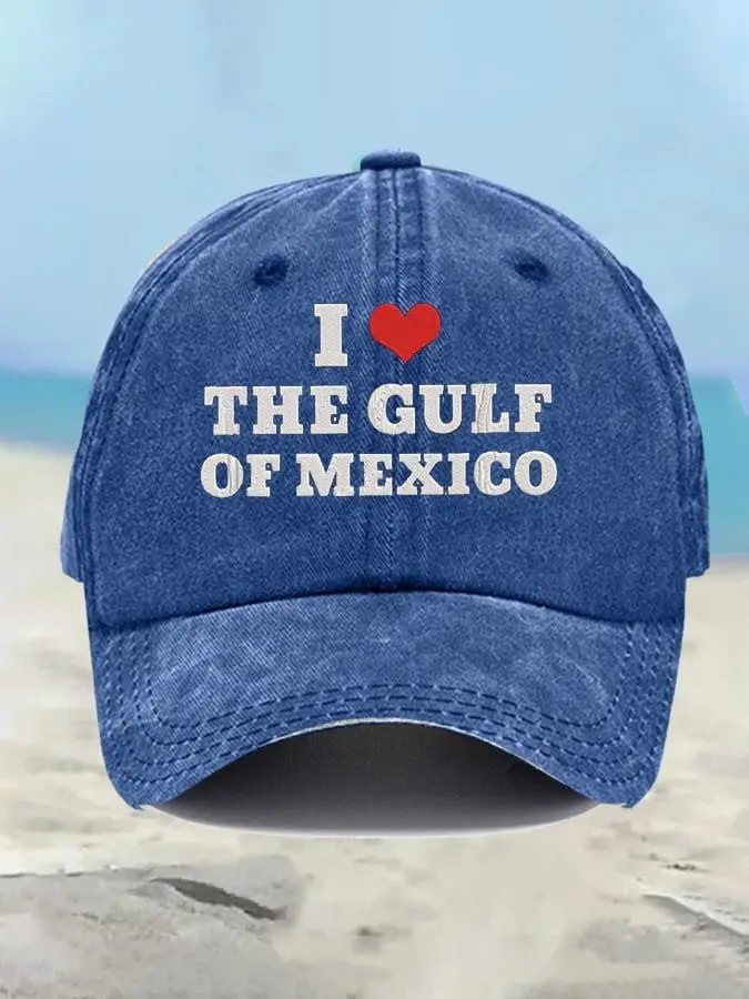 Gulf Of Mexico Hat I Love The Gulf Of Mexico Hat Patriotic Gifts For Dad -WearandDecor
