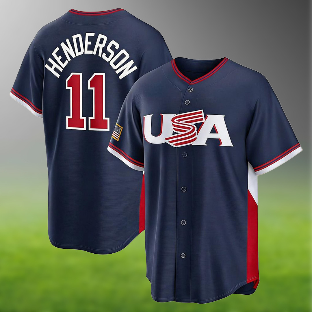 Gunnar Henderson Jersey USA 2026 World Baseball Classic Navy Jersey Man