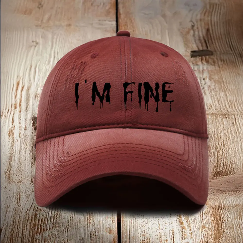 Halloween Bloody I'm Fine Hat Scary Horror Halloween Hat Gifts For Husband