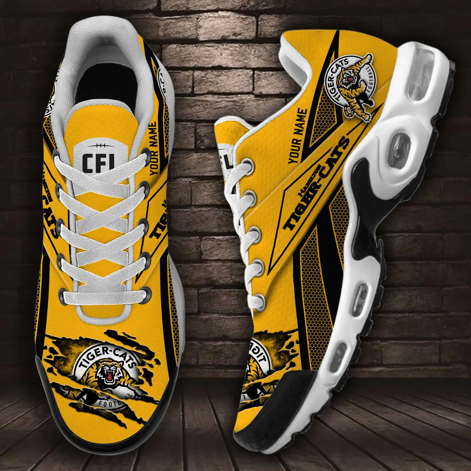 Hamilton Tiger-Cats Air Max Plus Shoes Sneakers For Men And Women Hamilton Tiger-Cats Air Max Plus Shoes Sneakers For Men And Women - Image 1