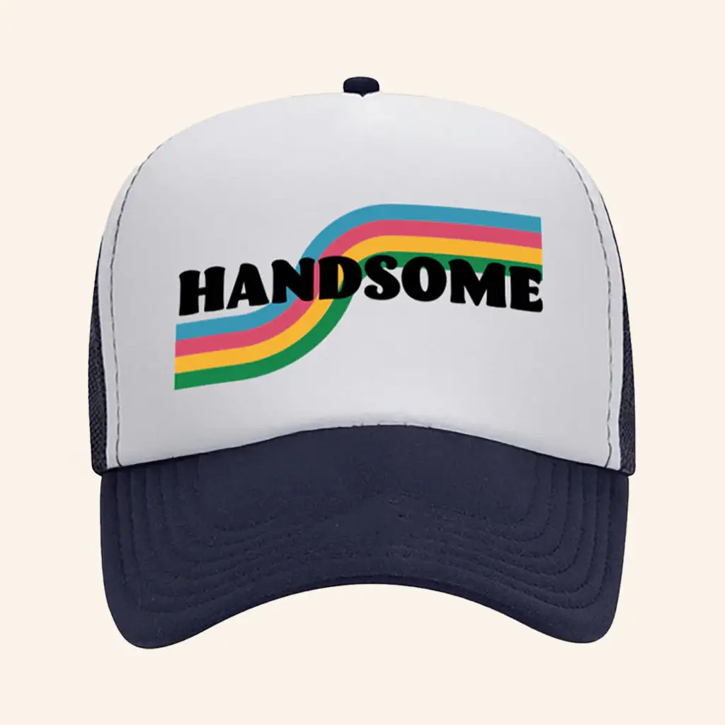 Handsome Podcast Merch Keep It Handsome Trucker Hat Gift Ideas For Sister -WearandDecor