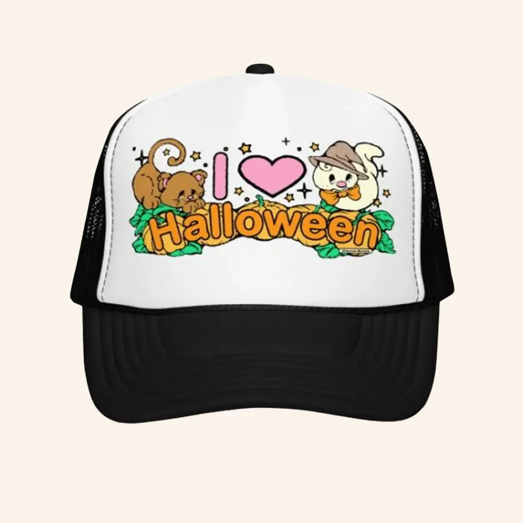 Hannah Michelle Merch I Love Halloween Trucker Hat Best Gifts For Halloween -WearandDecor
