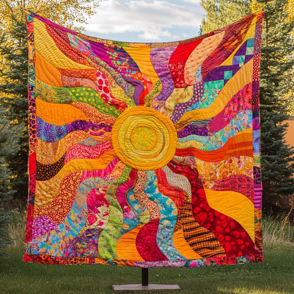 Happy Rays Quilted Blanket Bedroom Decor Gift Ideas For Nature Lovers