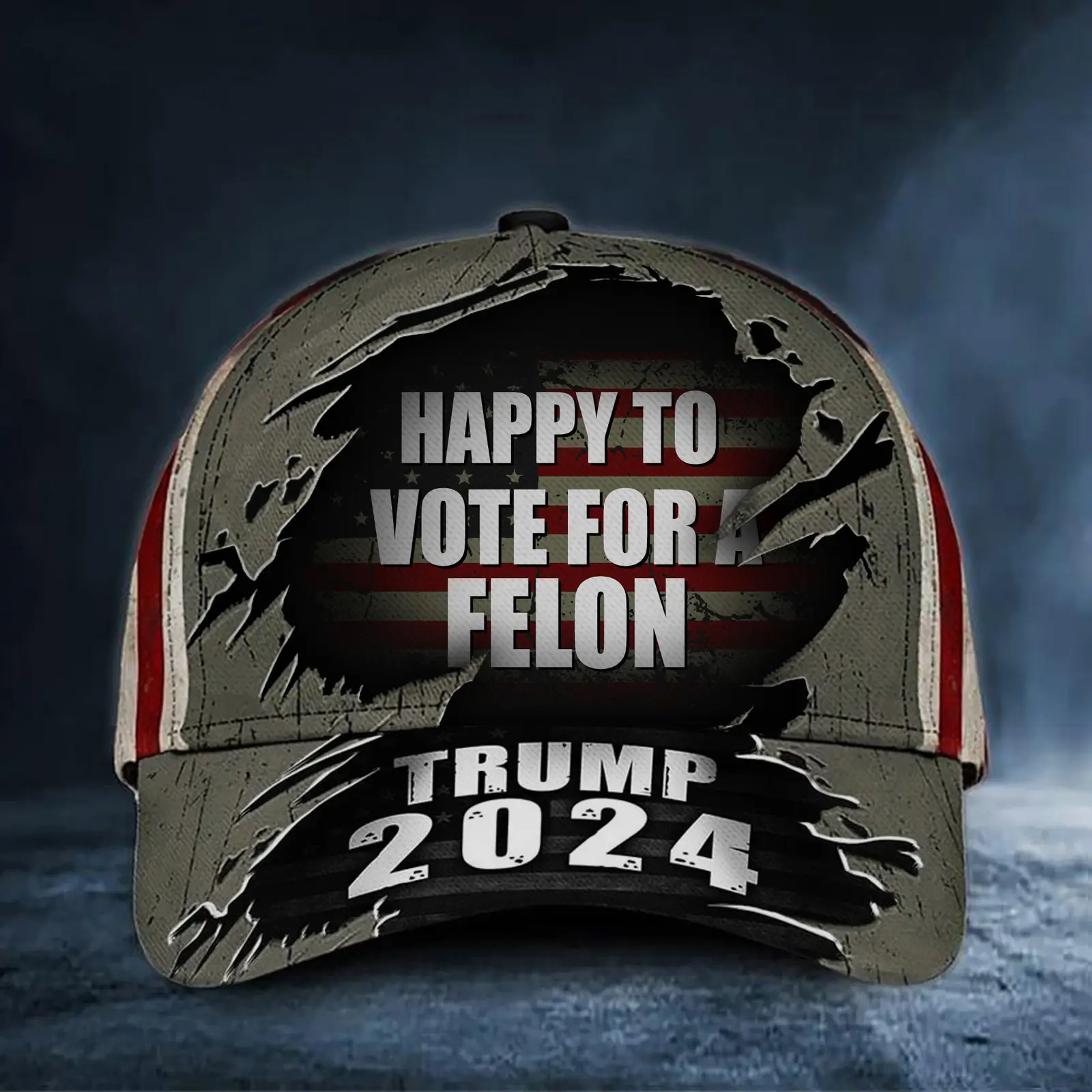Happy To Vote For A Felon Hat Trump 2024 Hat Free Trump Merch Gifts For Dad