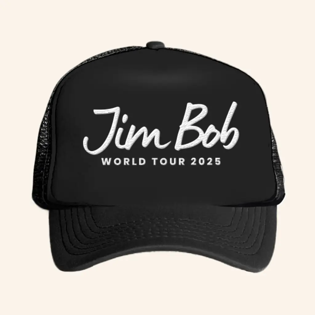 Hardy Merch Jim Bob World Tour Trucker Hat Embroidered Christmas Presents For Him - Wear&Decor