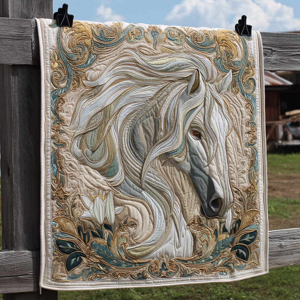 Harmony Horse Quilted Blanket Best Couch Throw Blanket Birthday Gifts For Hummingbird Lovers Harmony Horse Quilted Blanket Best Couch Throw Blanket Birthday Gifts For Hummingbird Lovers - Image 1