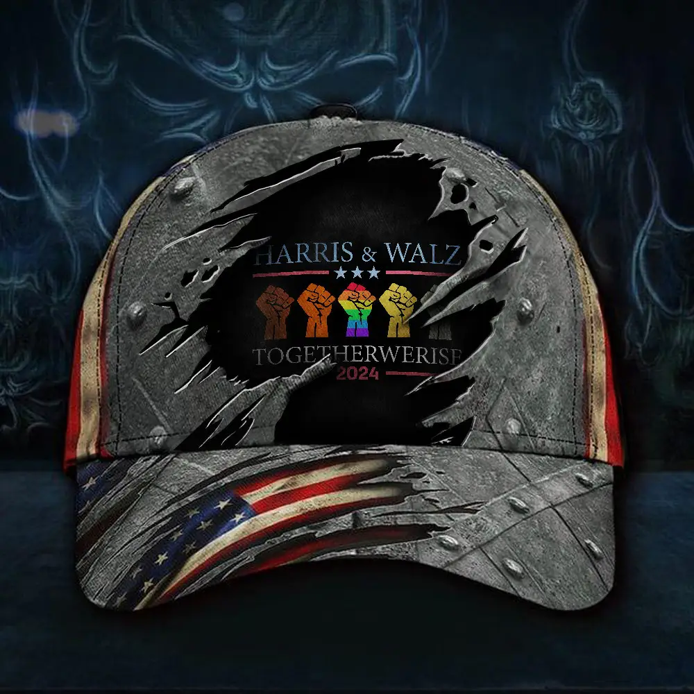 Harris And Walz Together We Rise 2024 Hat Harris Walz Hat President-Elect Retro Cap