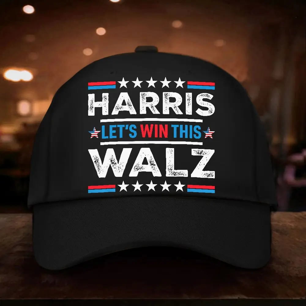 Harris Let's Win This Walz Hat Harris Walz Campaign Merch Political Hat Gifts For Dad