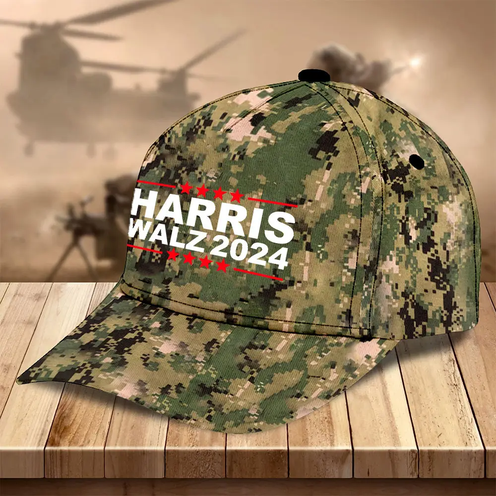 Harris Walz 2024 Camo Hat Harris For President Democrat Hat Gifts For Son In Law