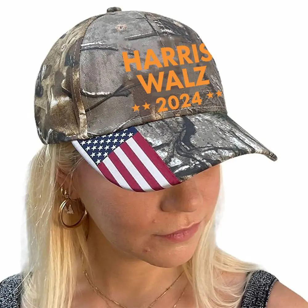 Harris Walz 2024 Camo Hat Harris Walz Campaign Democrat Hat Gifts For Dad