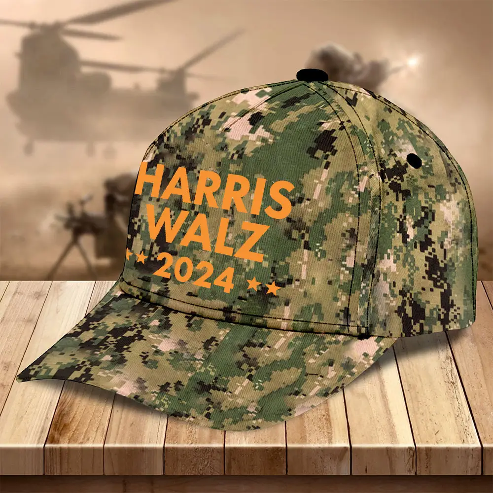 Harris Walz 2024 Camo Hat Harris Walz Campaign Democrat Hat Gifts For Father