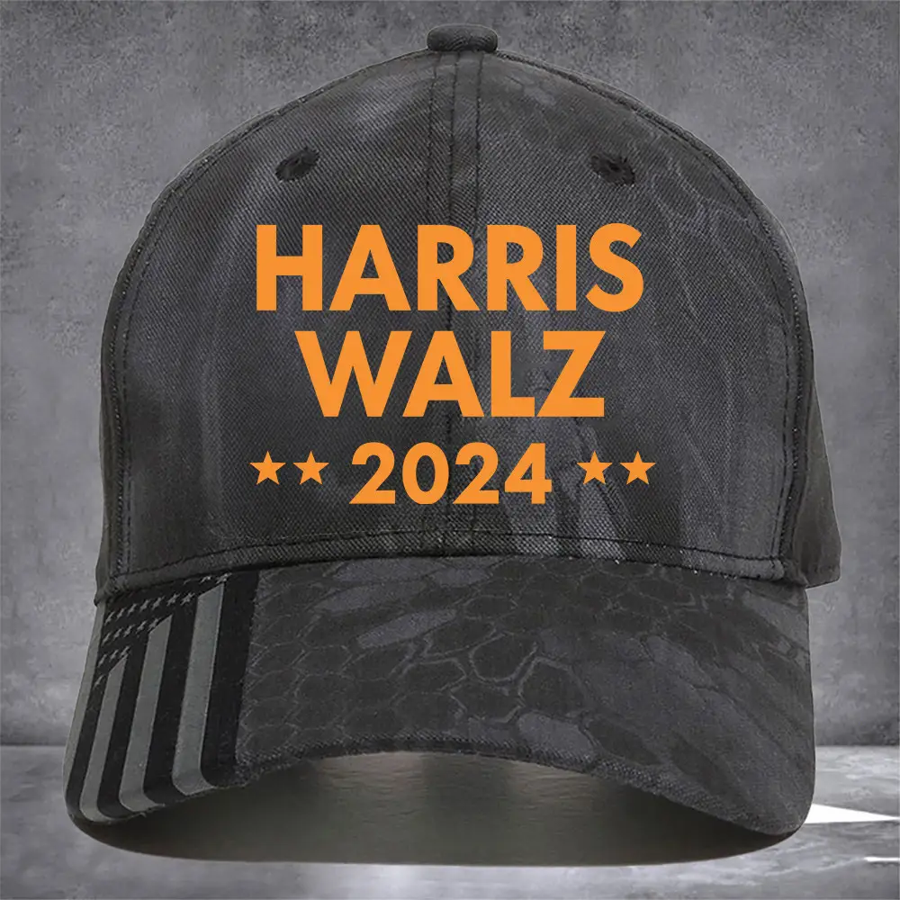Harris Walz 2024 Camo Hat Harris Walz Campaign Hat Patriotic Gifts For Husband