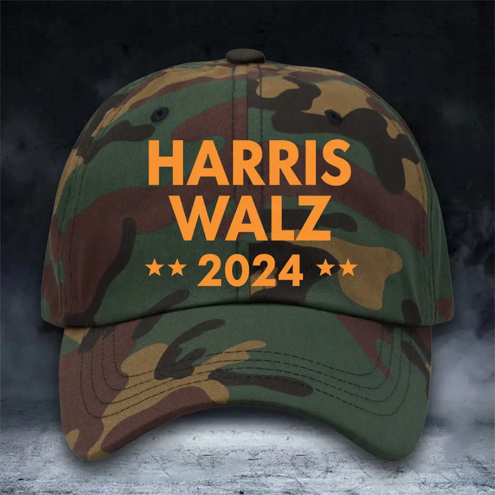 Harris Walz 2024 Camo Hat Harris Walz Campaign Patriotic Hat Gifts For Him