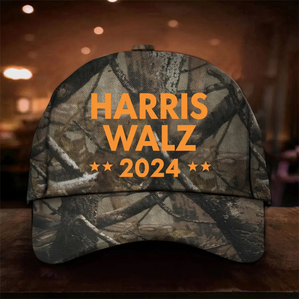 Harris Walz 2024 Camo Hat Harris Walz Hat Patriotic Gifts For Him Harris Walz 2024 Camo Hat Harris Walz Hat Patriotic Gifts For Him - Image 1