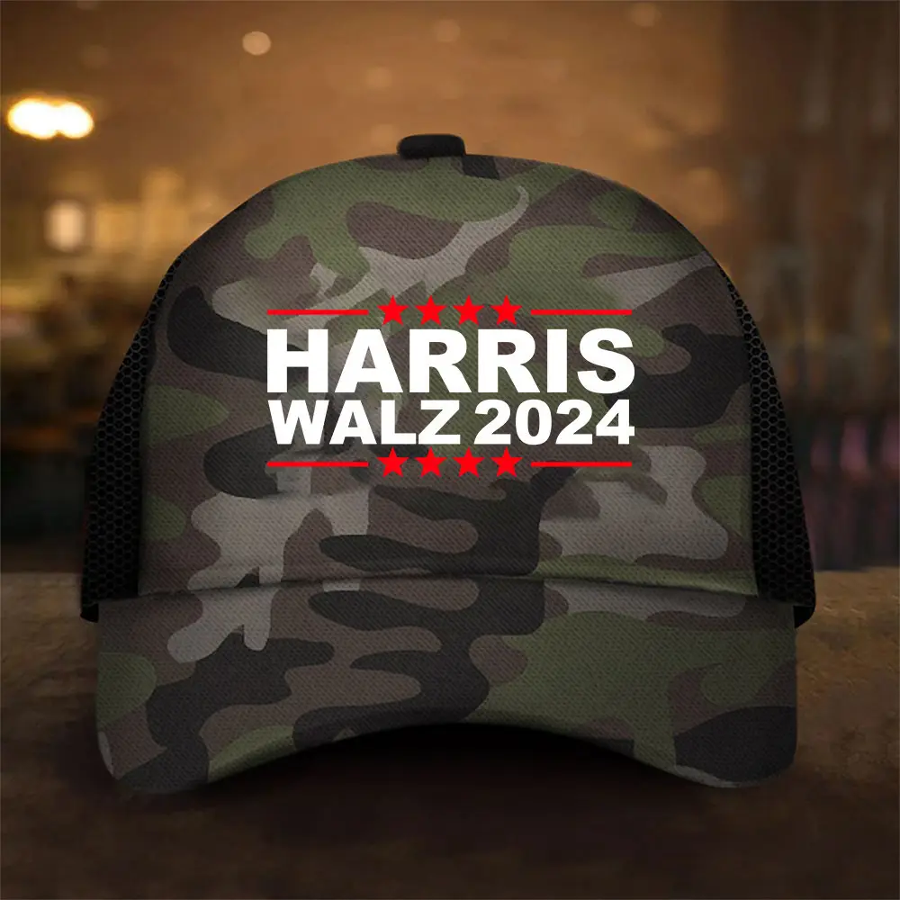 Harris Walz 2024 Camo Hat Kamala For President Hat Gifts For Democrat Supporters