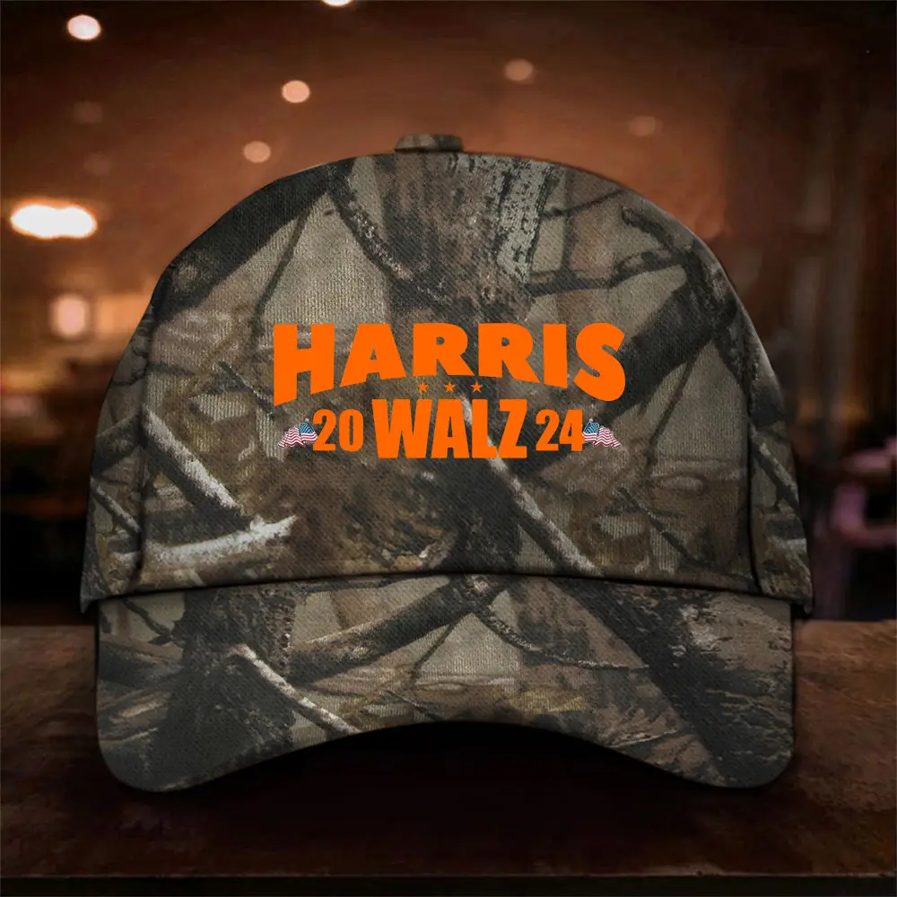 Harris Walz 2024 Camo Hat Kamala For President Hat Gifts For Democrats