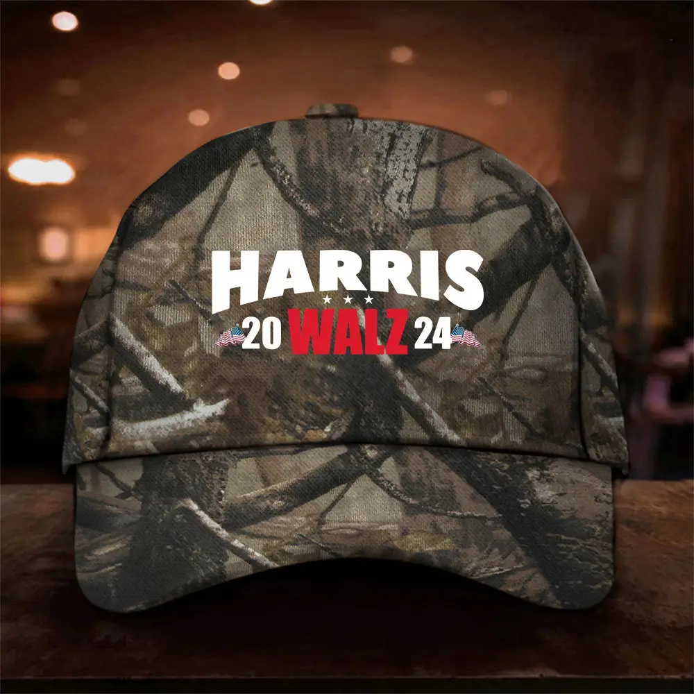 Harris Walz 2024 Camo Hat Kamala Harris For President Democrat Hat Gifts For Patriot