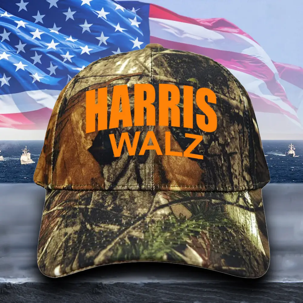 Harris Walz 2024 Camo Hat Kamala Harris Hat 2024 Presidential Election Vote Blue Hat