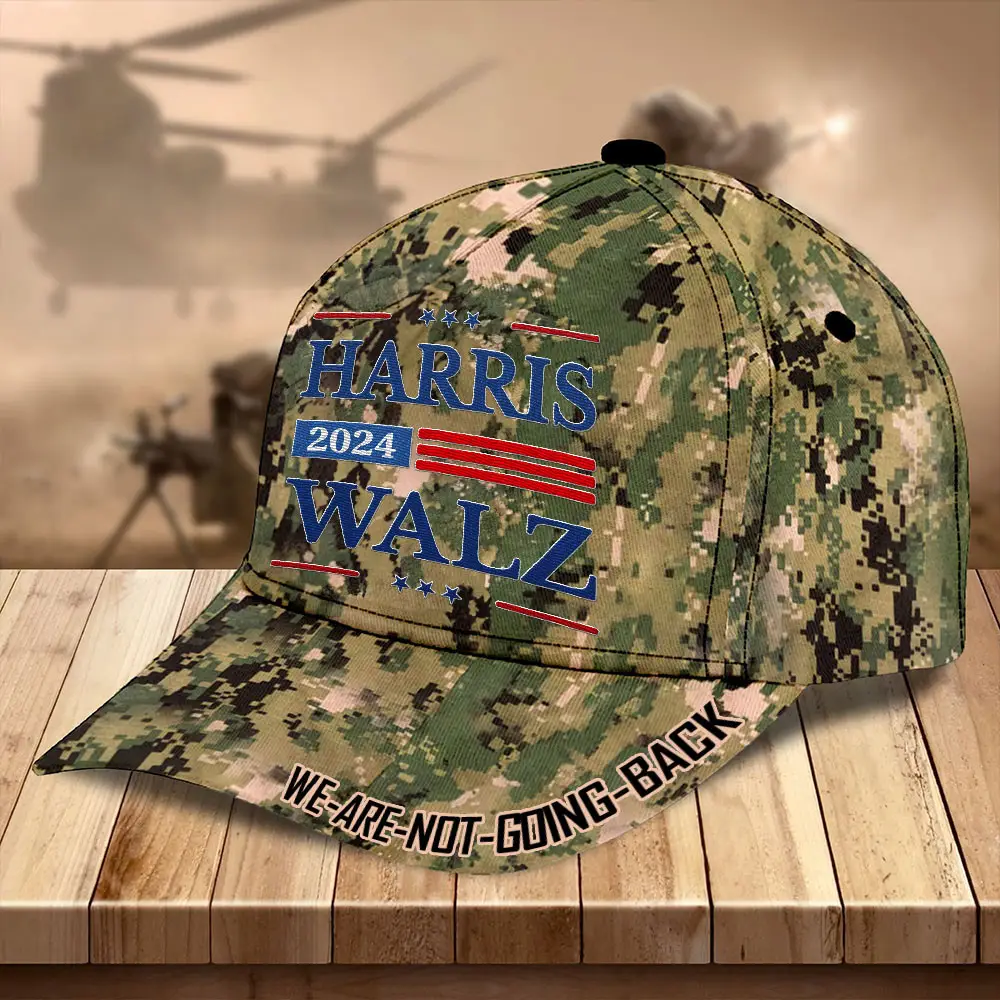 Harris Walz 2024 Camo Hat We Are Not Going Back Harris Walz Hat Gifts For Voters