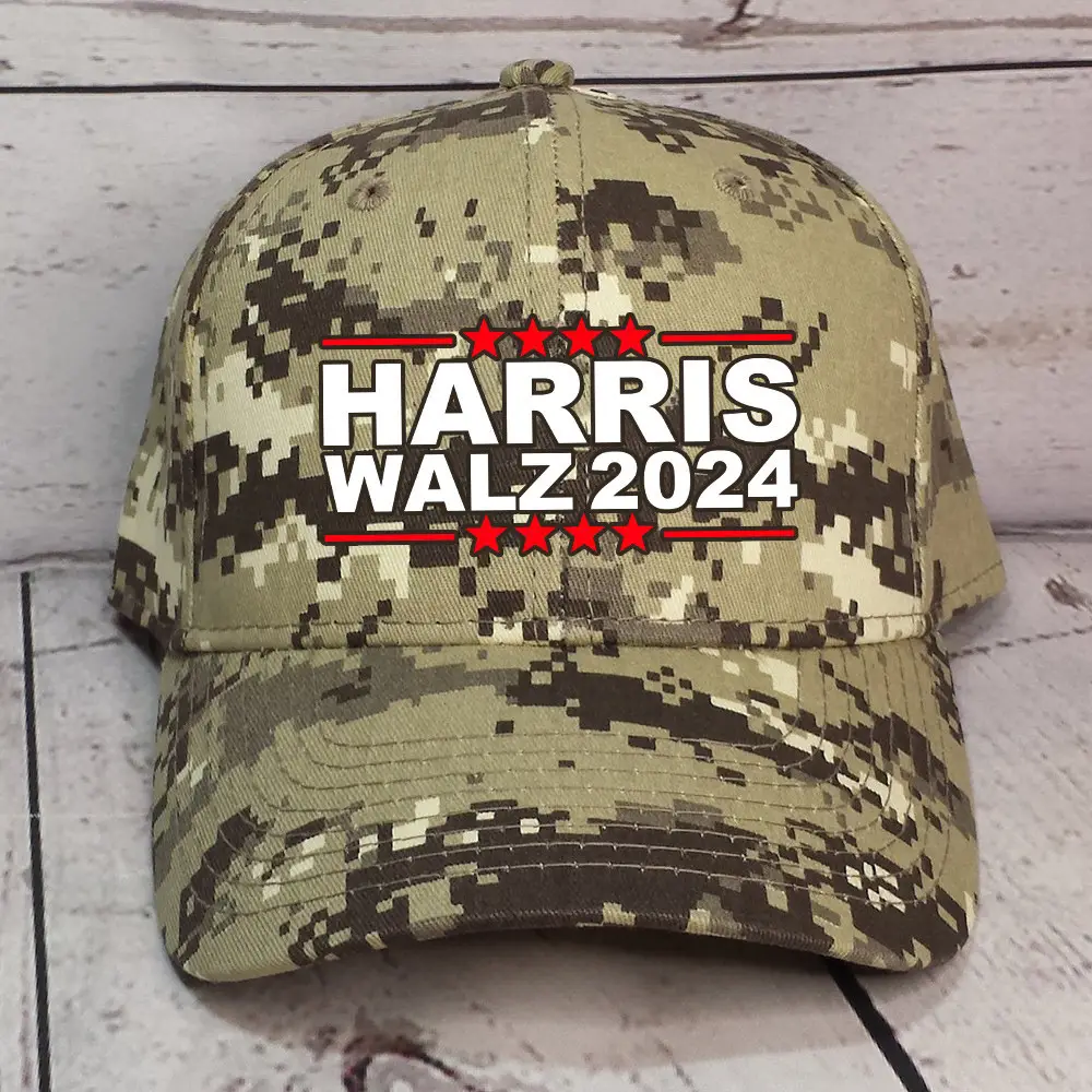 Harris Walz 2024 Camouflage Hat Harris For President Democrat Hat Gifts