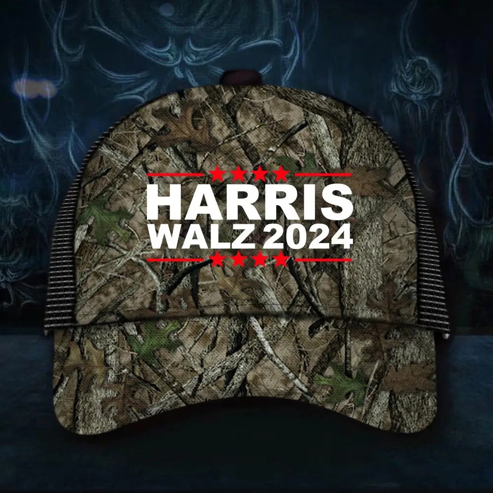 Harris Walz 2024 Camouflage Hat Harris For President Democrat Hat Gifts For Son