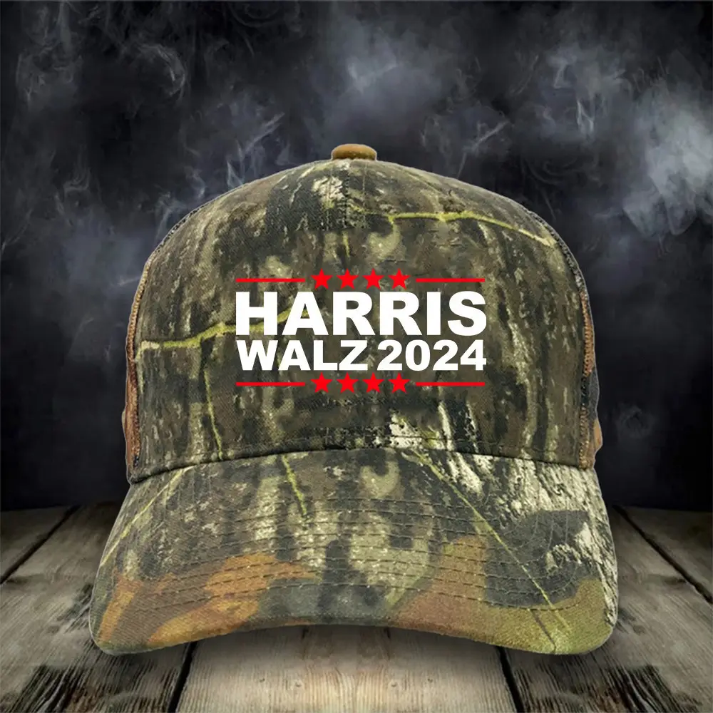 Harris Walz 2024 Camouflage Hat Harris For President Political Hat Gifts For Dad