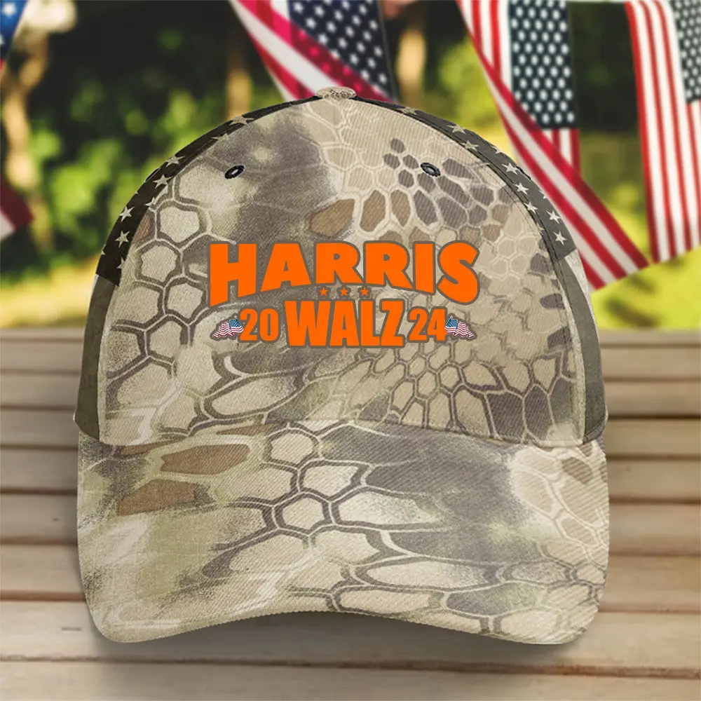 Harris Walz 2024 Camouflage Hat Kamala For President Hat Gifts For Voters