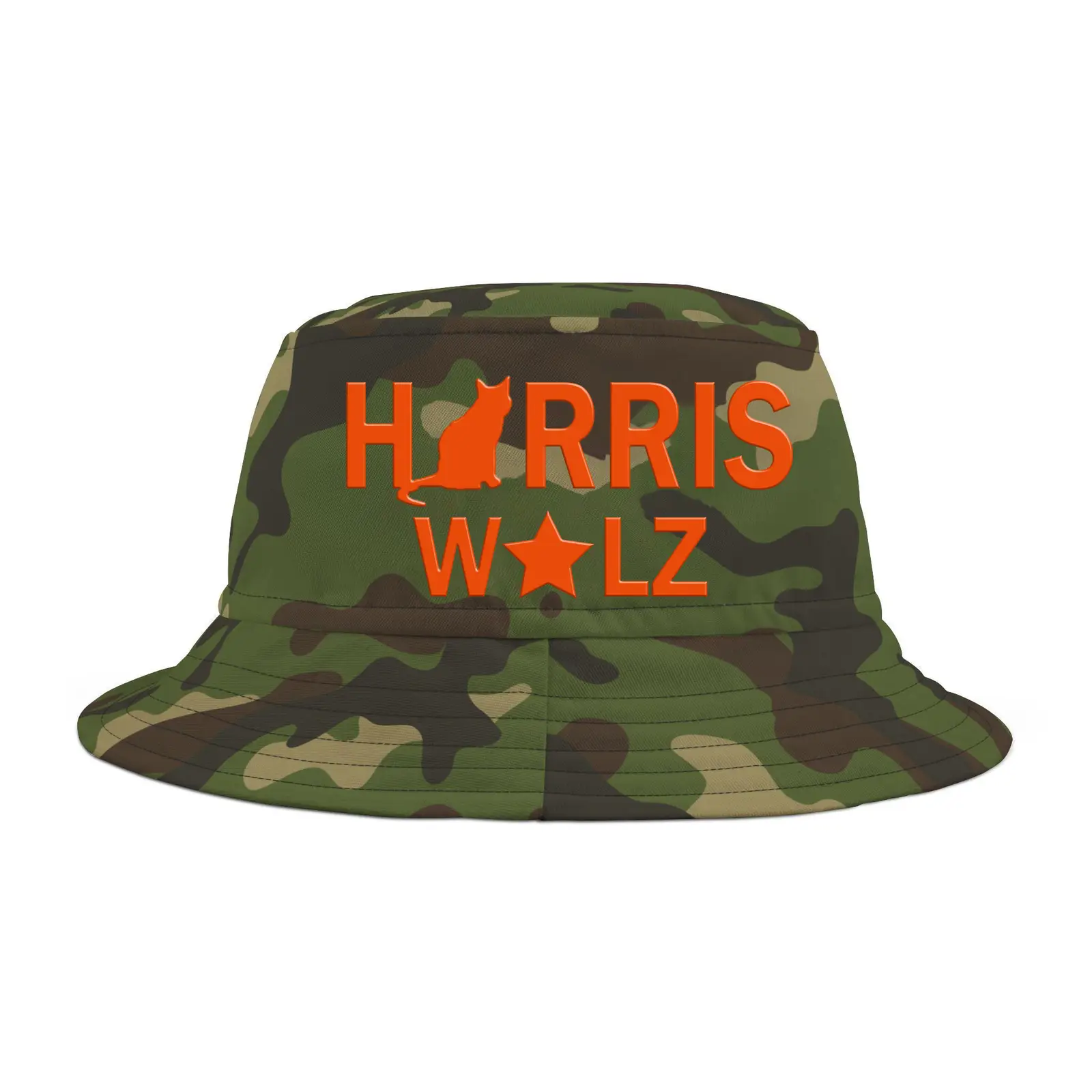 Harris Walz 2024 Camouflage Midwest Dad Bucket Hat Harris Walz Campaign Camo Merch