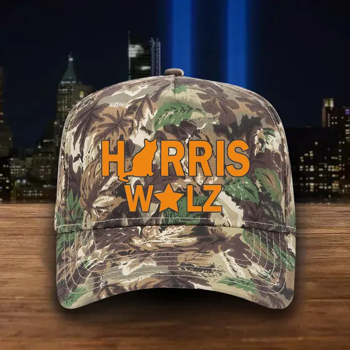 Harris Walz 2024 Cap Otto Camouflage Childless Cat Lady Hat