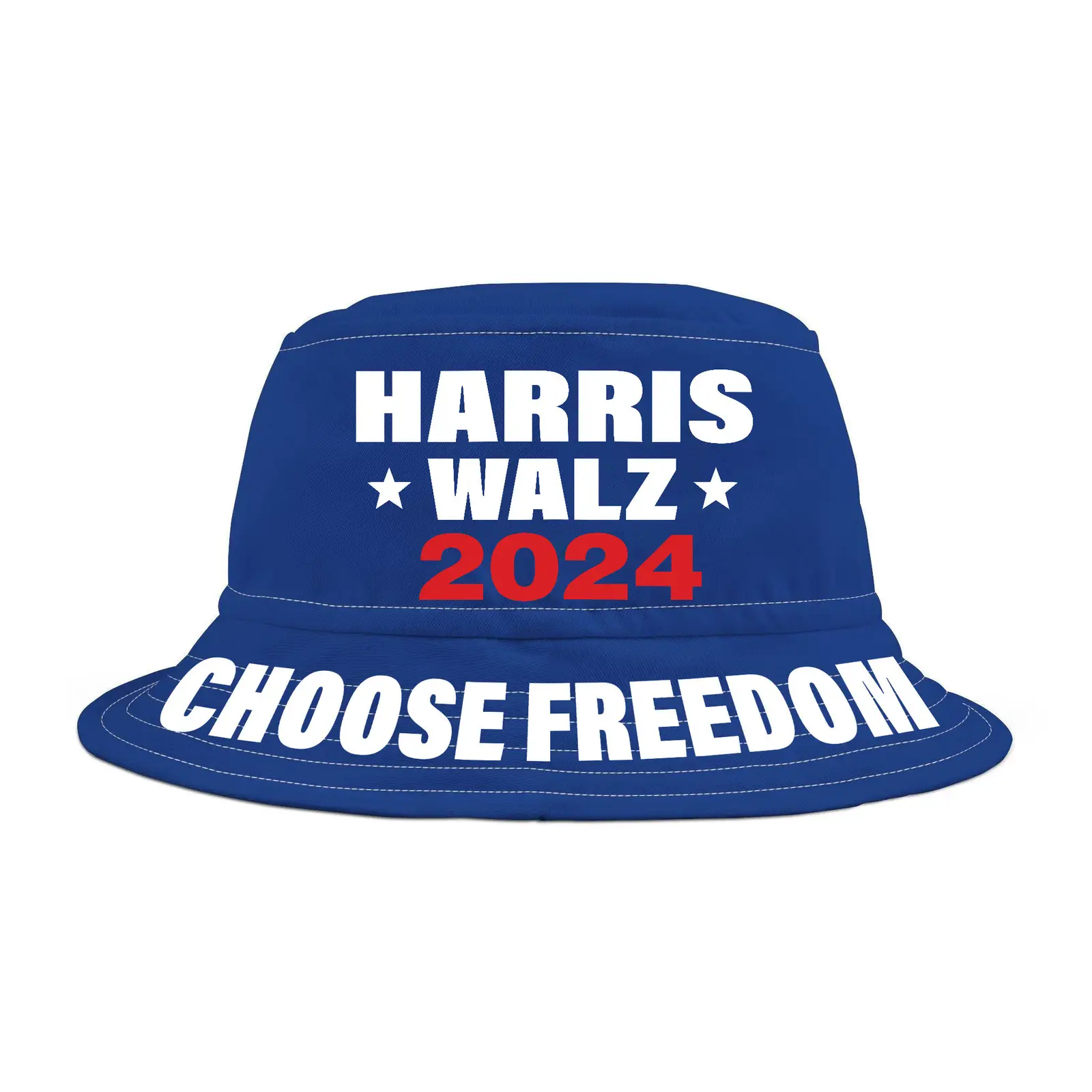 Harris Walz 2024 Choose Freedom Vote Blue Bucket Hat Gifts For Supporters