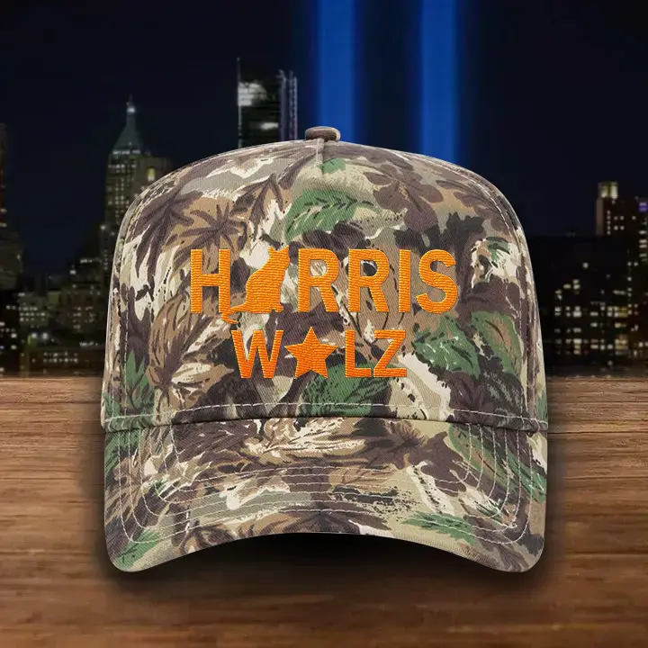 Harris Walz 2024 Embroidered Otto Camouflage Camo Childless Cat Lady Hat Harris Walz 2024 Embroidered Otto Camouflage Camo Childless Cat Lady Hat - Image 1