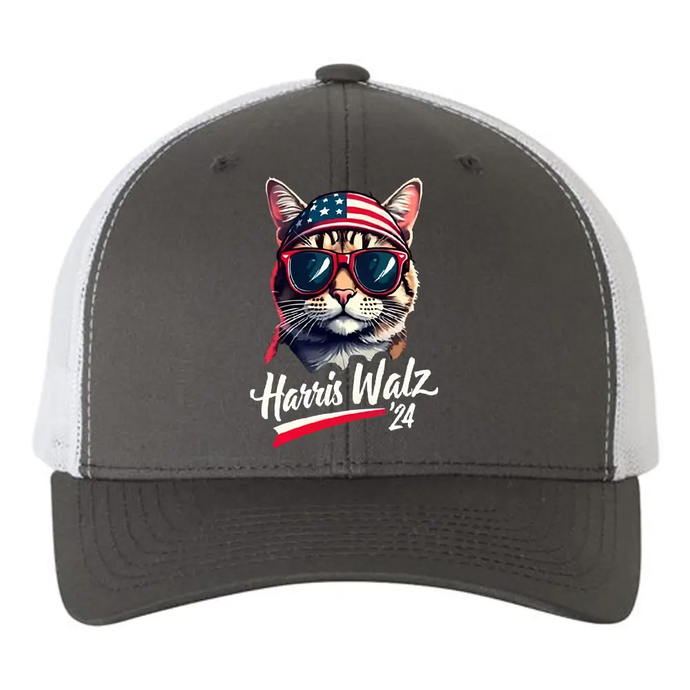 Harris Walz 2024 Hat Childless Cat Lady Hat Funny Cat Vote Democrat Cap