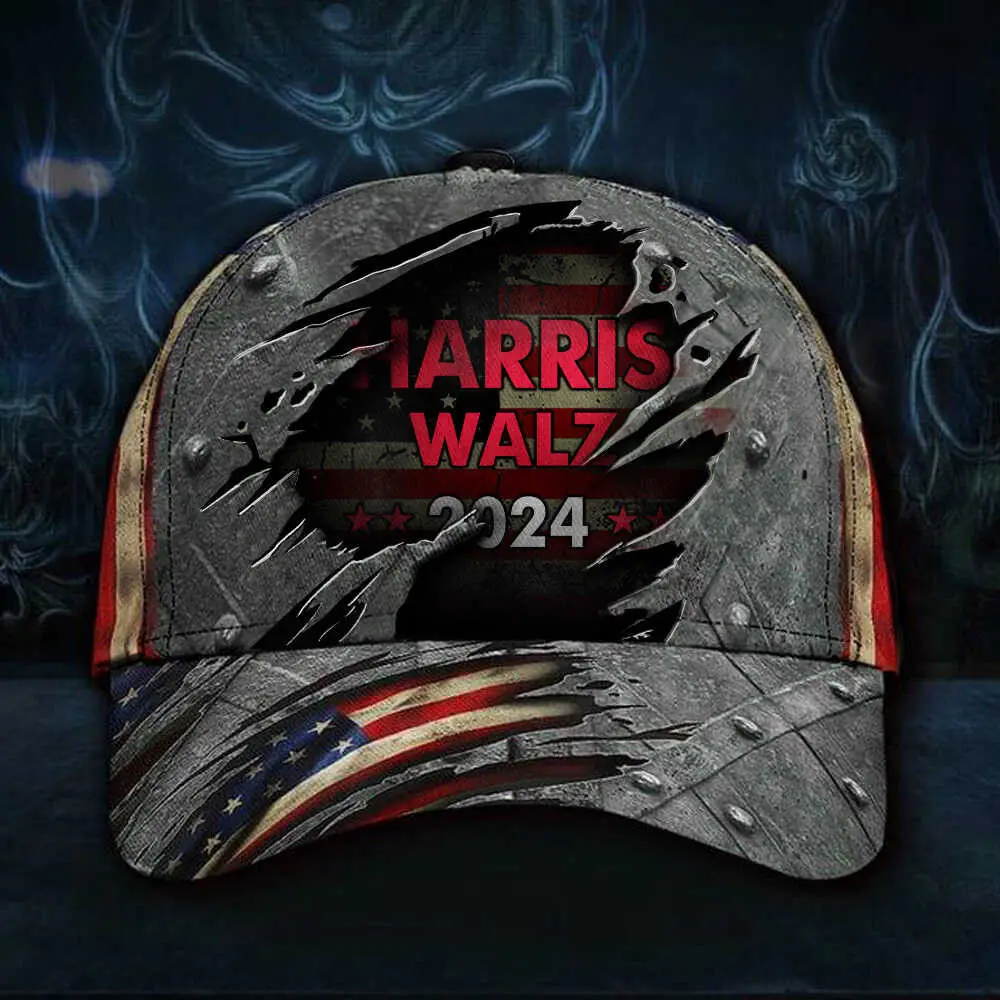 Harris Walz 2024 Hat Harris For President Walz For VP Old Retro Cap