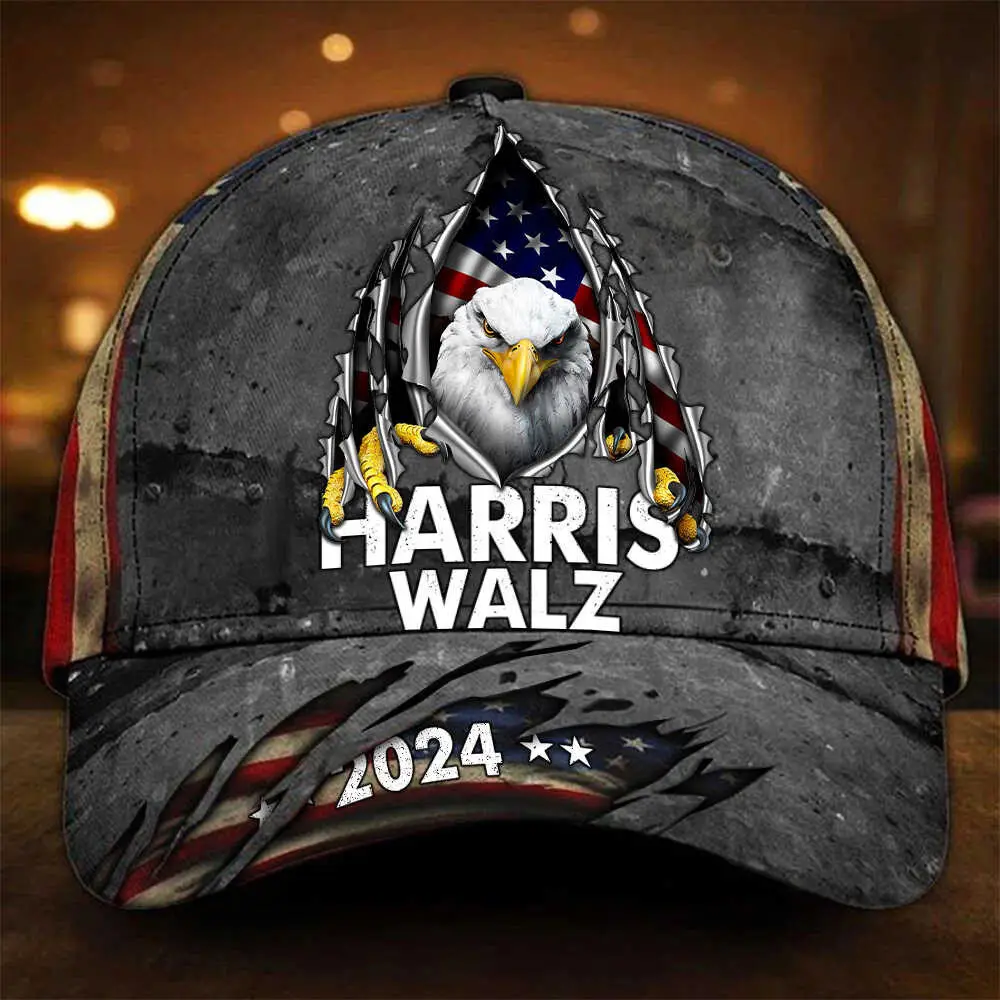 Harris Walz 2024 Hat Harris For President Walz For VP Political Hat Old Vintage Cap