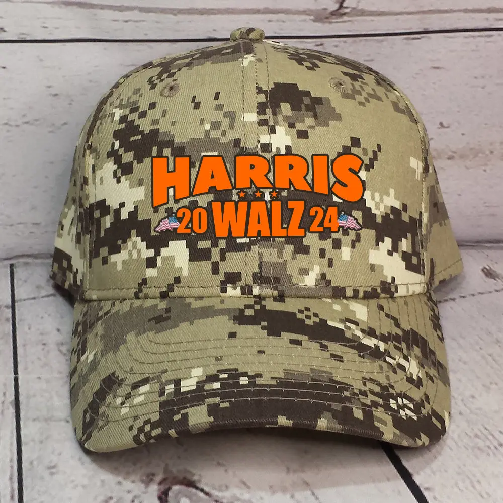 Harris Walz 2024 Hat Kamala For President Camouflage Hat Harris Walz Store