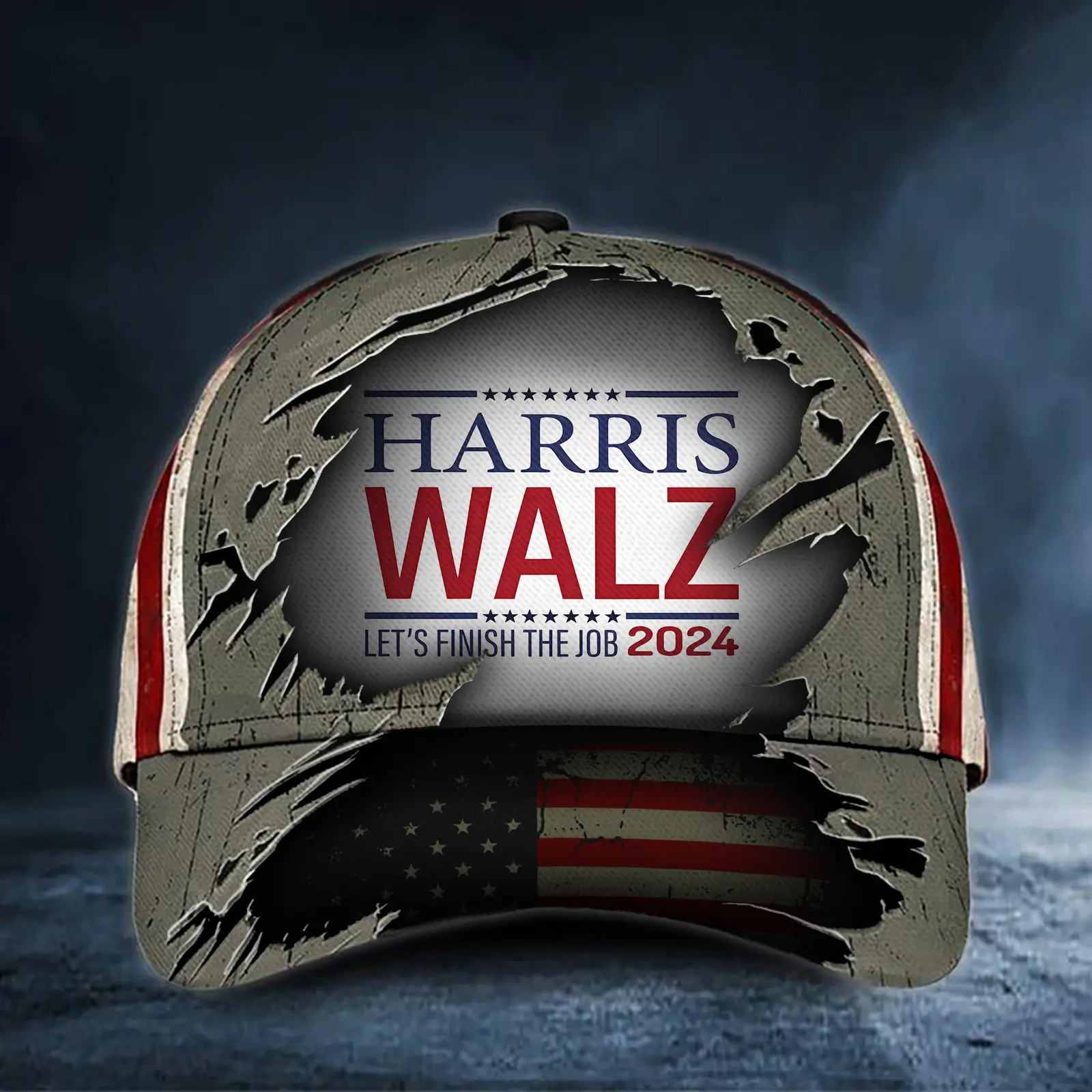 Harris Walz 2024 Let's Finish The Job Hat Support Democrat Harris Walz Cap Gifts For Daddy