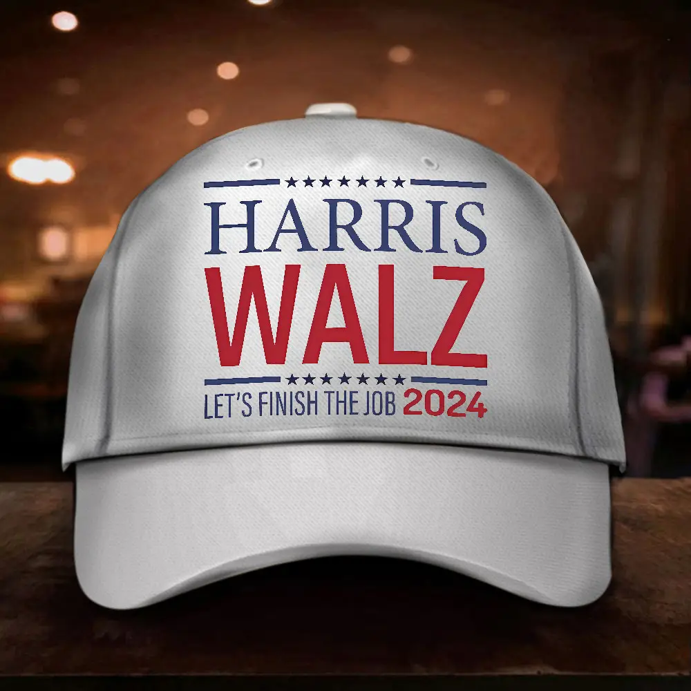 Harris Walz 2024 Let's Finish The Job Hat Support Democrat Harris Walz President Hat