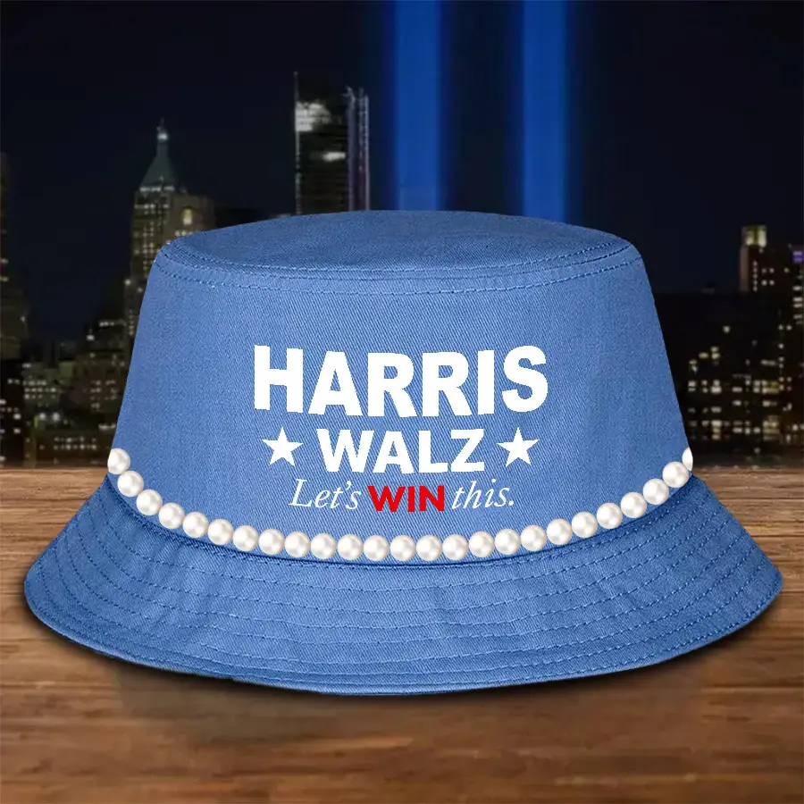 Harris Walz 2024 Let's Win This Bucket Hat Harris Walz Campaign 2024 President Hat Gifts