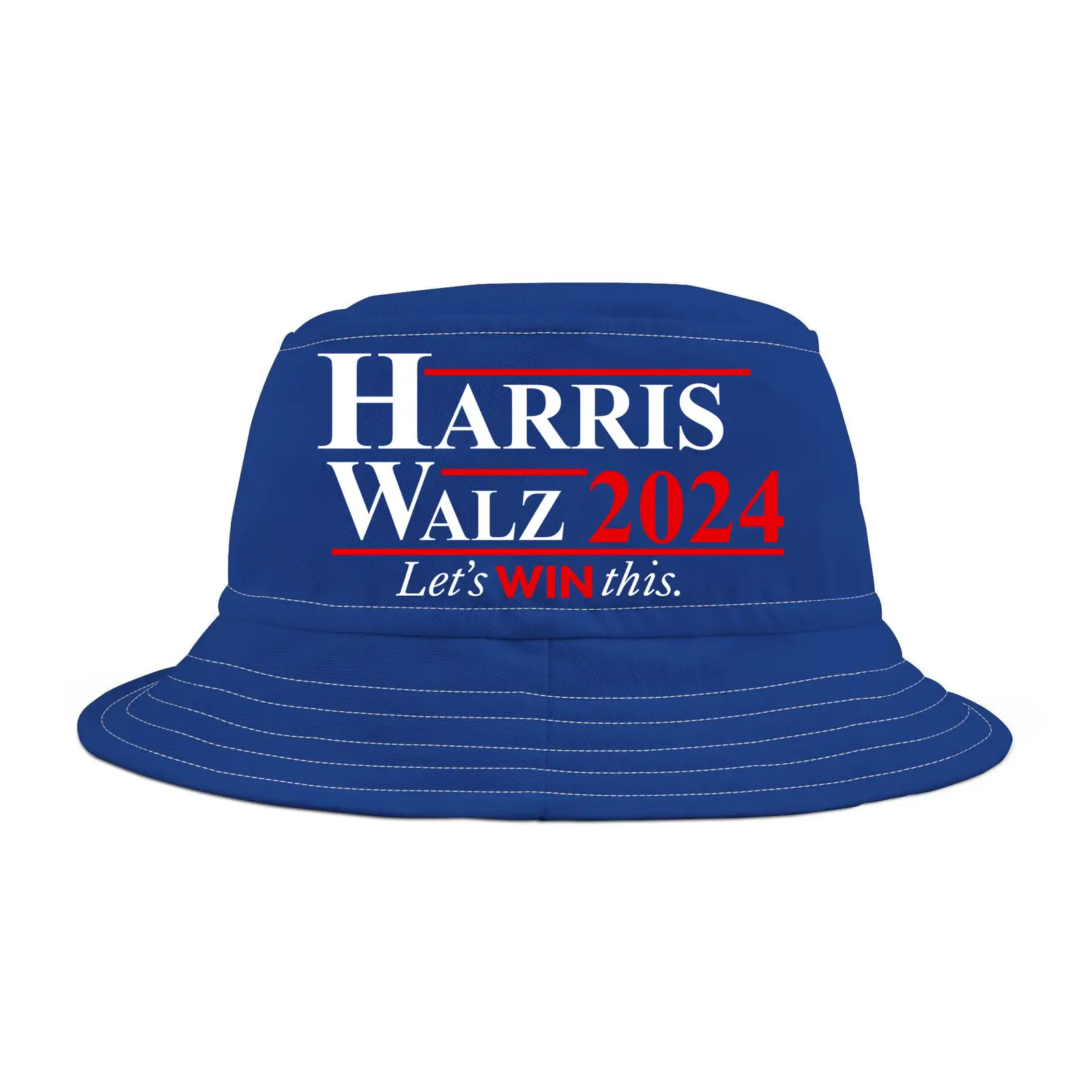 Harris Walz 2024 Let's Win This Bucket Hat Vote Blue Gifts For Supporters