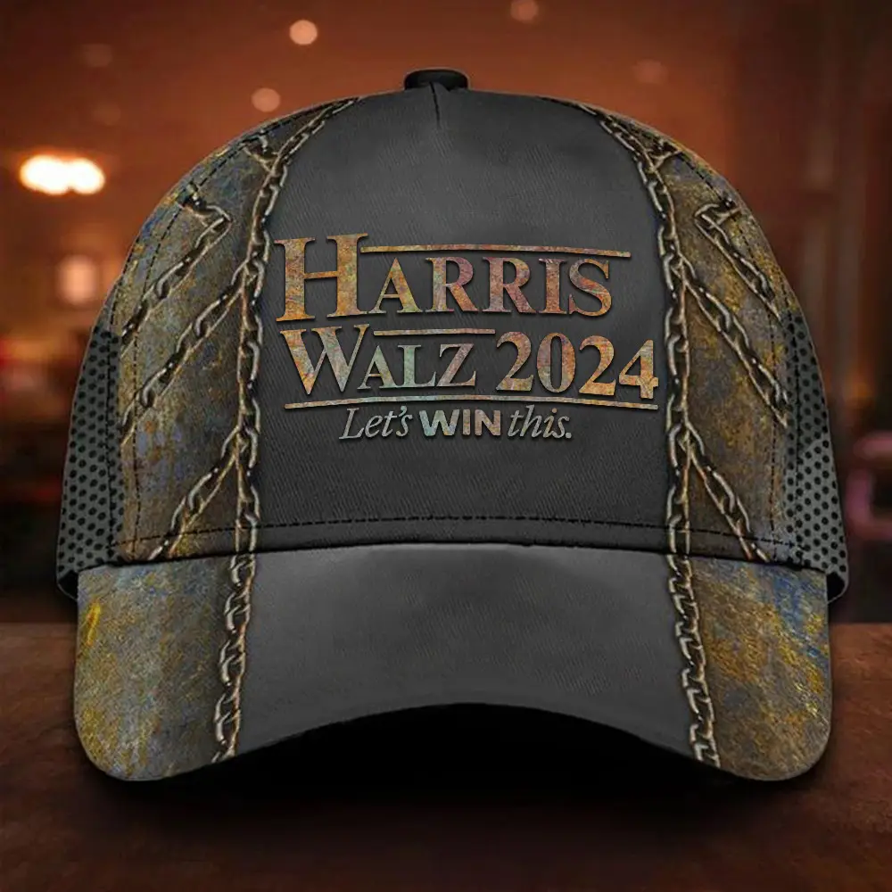 Harris Walz 2024 Let's Win This Hat Harris Walz Campaign Political Hat Dad Gifts