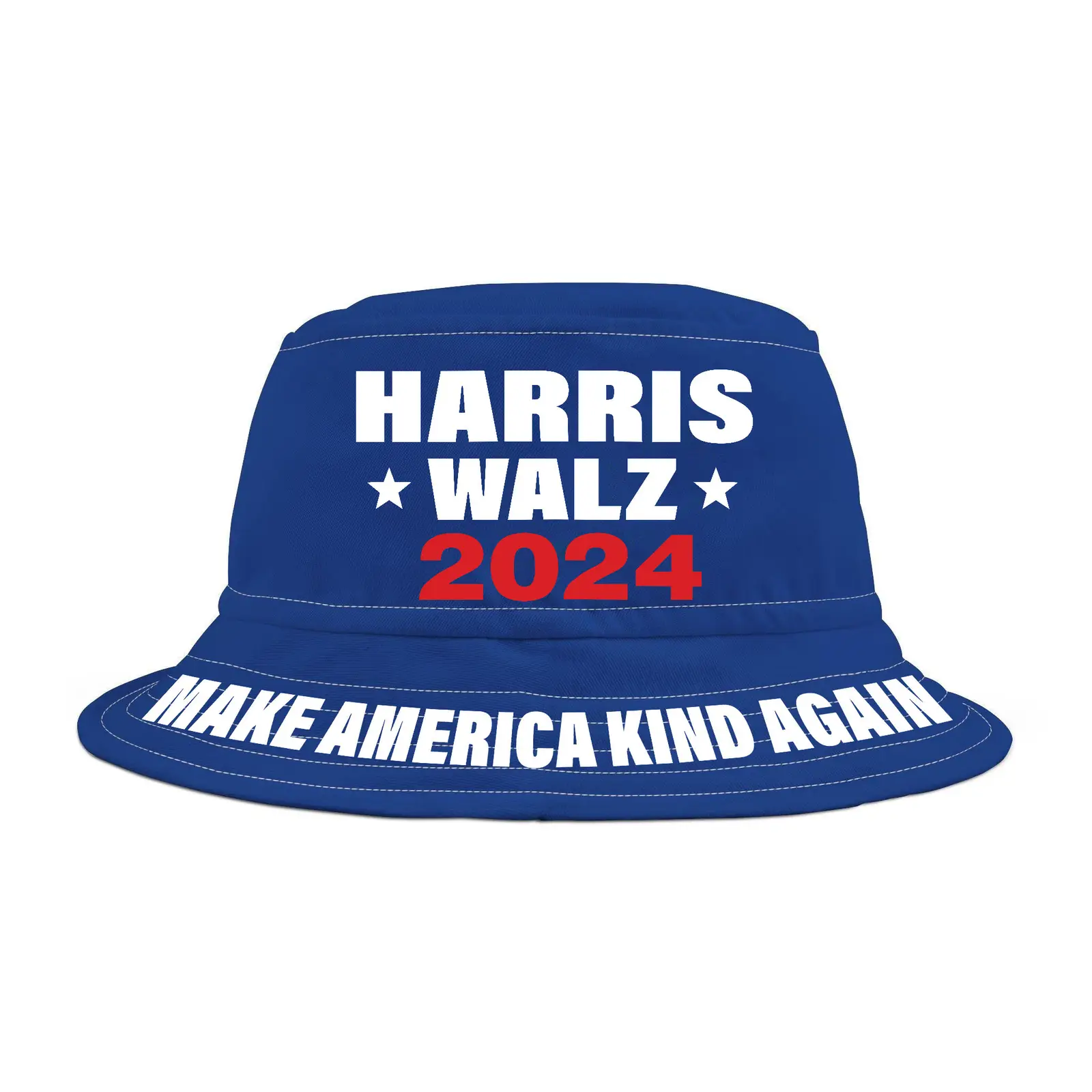 Harris Walz 2024 Make America Kind Again Bucket Hat Vote Blue Gifts For Supporters