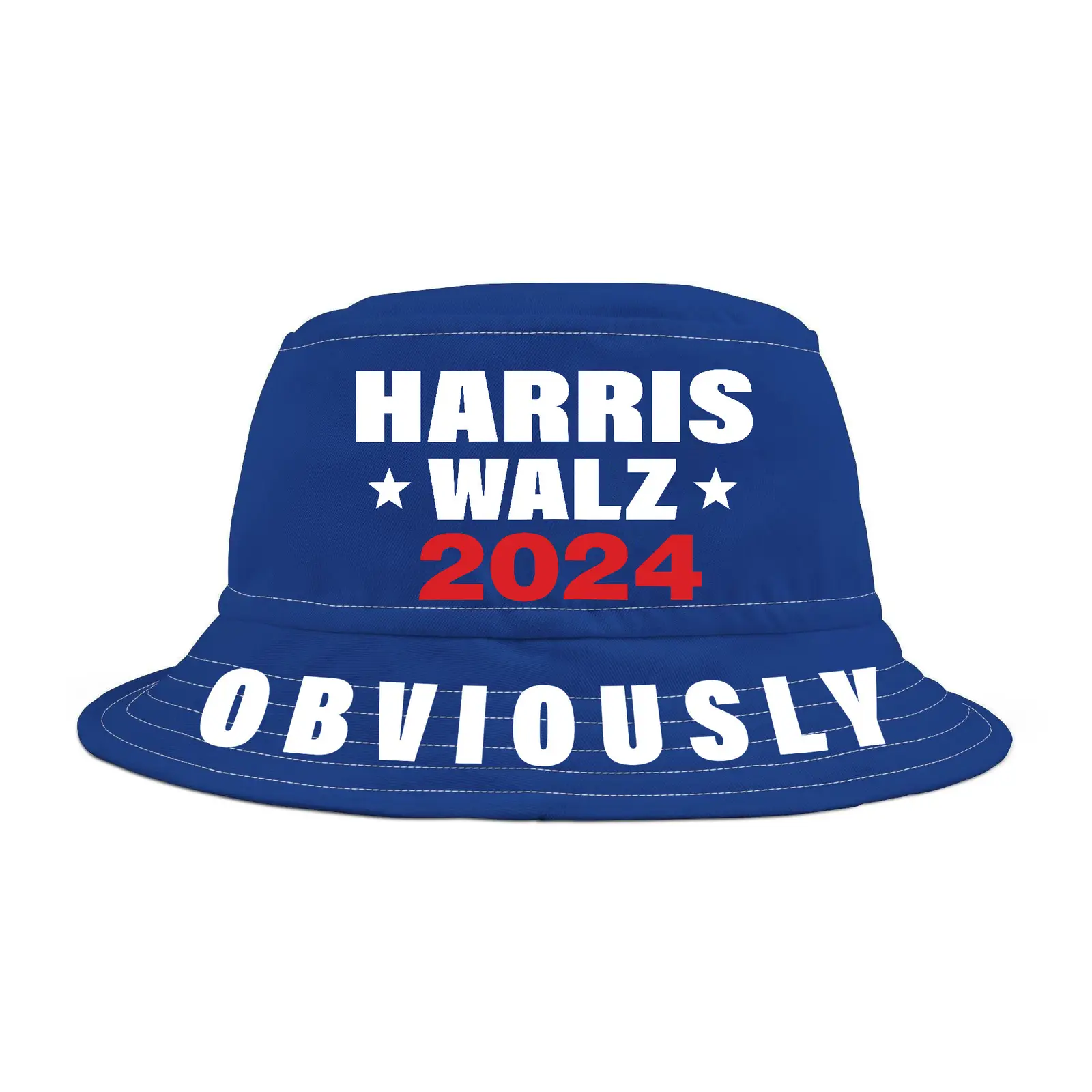 Harris Walz 2024 Obviously Bucket Hat Vote Blue Gifts For Supporters