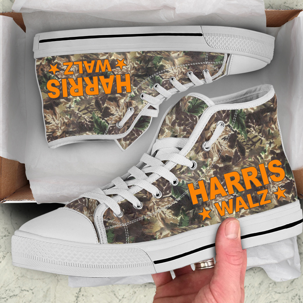 Harris Walz 2024 Otto Camouflage High Top Shoes Gifts For Supporters