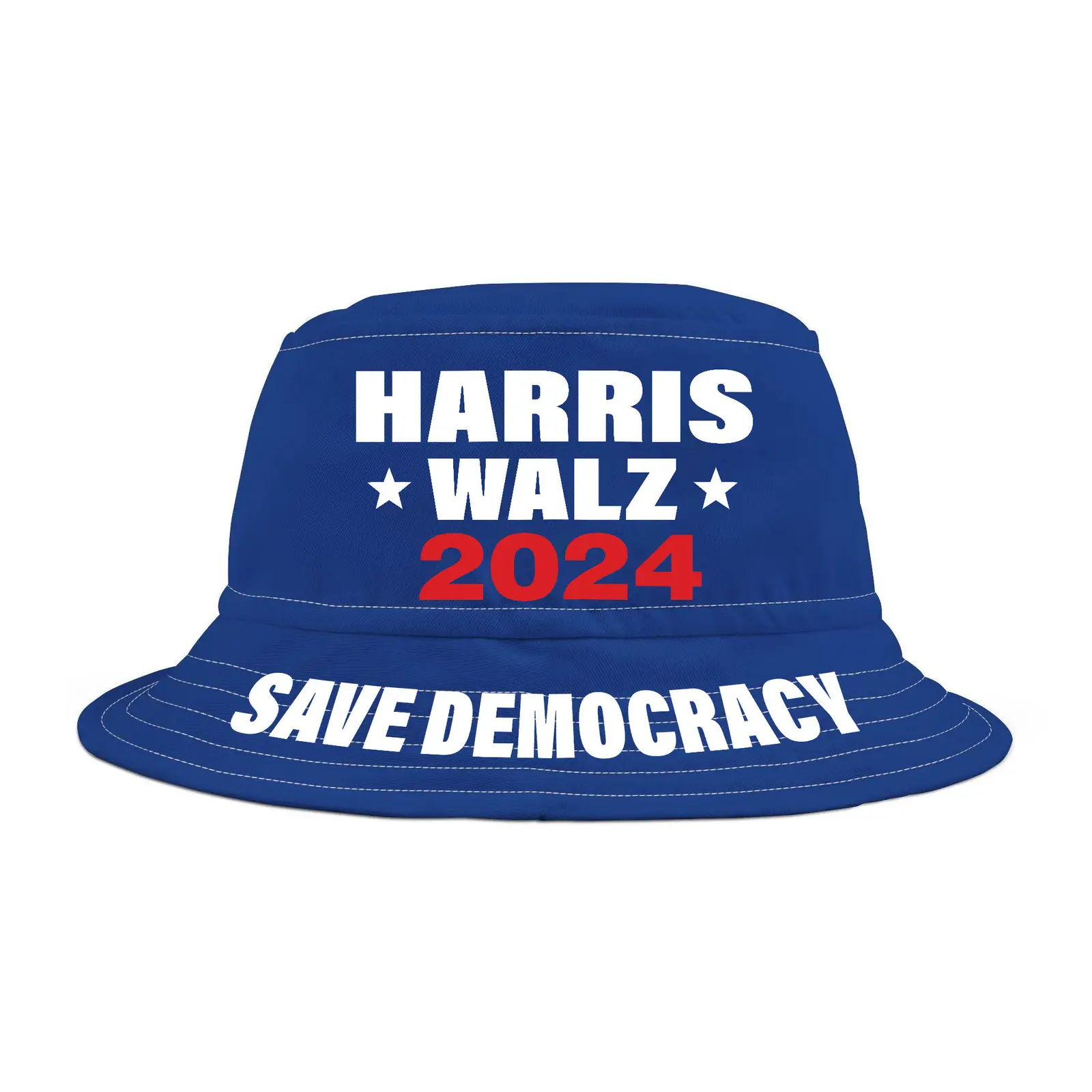 Harris Walz 2024 Save Democracy Bucket Hat Vote Blue Gifts For Supporters