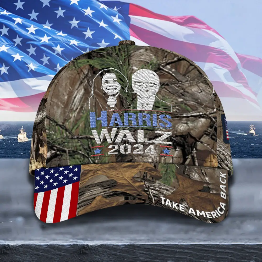 Harris Walz 2024 Take America Back Camo Hat Vote For Harris Walz Political Campaign Hat Gifts