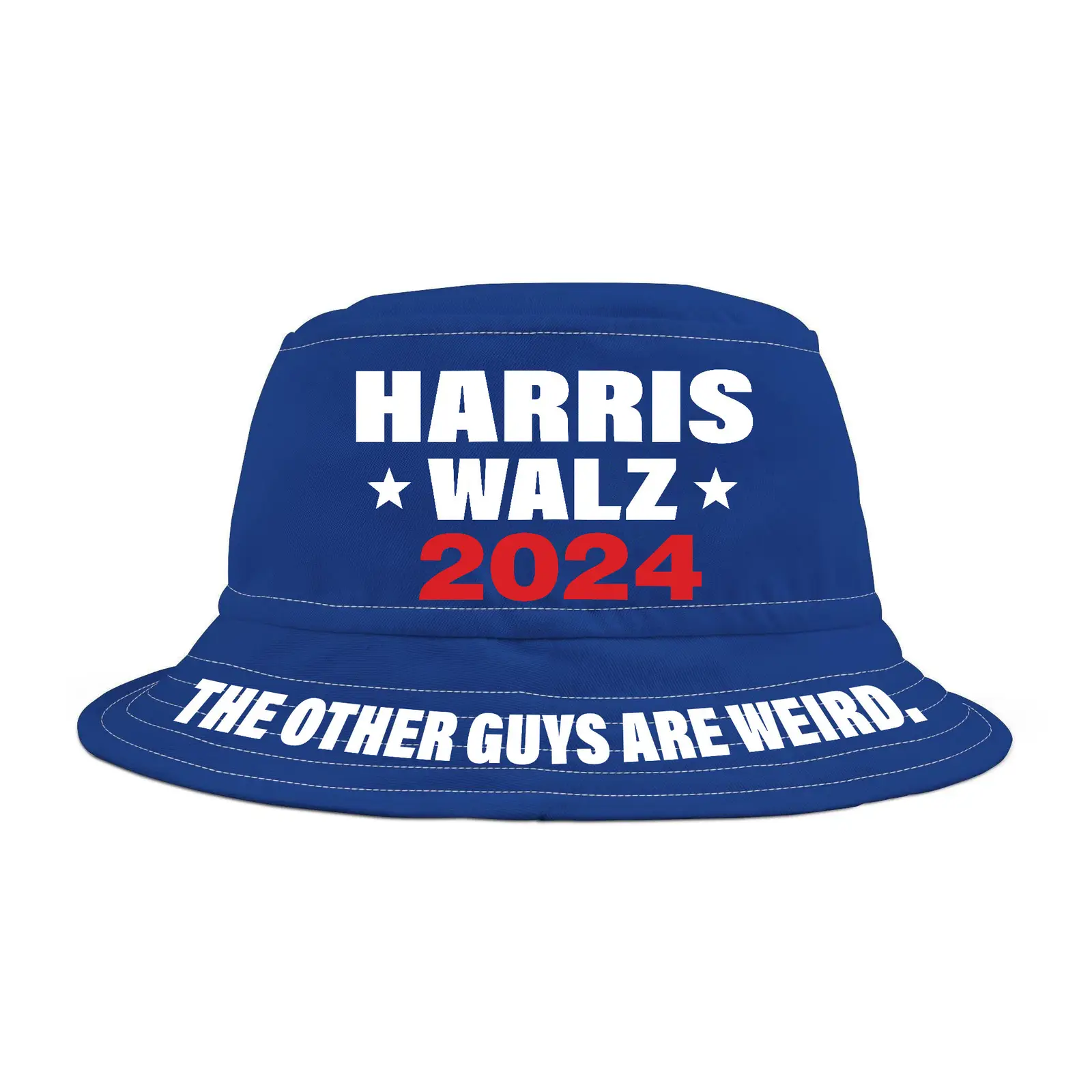 Harris Walz 2024 The Other Guys Are Weird Bucket Hat Vote Blue Gifts For Supporters