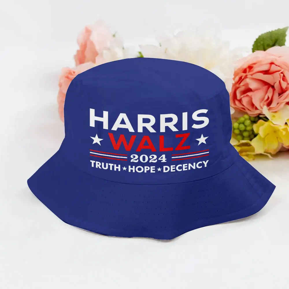 Harris Walz 2024 Truth Hope Decency Bucket Hat Kamala Harris For President Merch For Voter